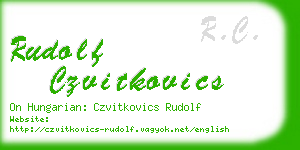 rudolf czvitkovics business card